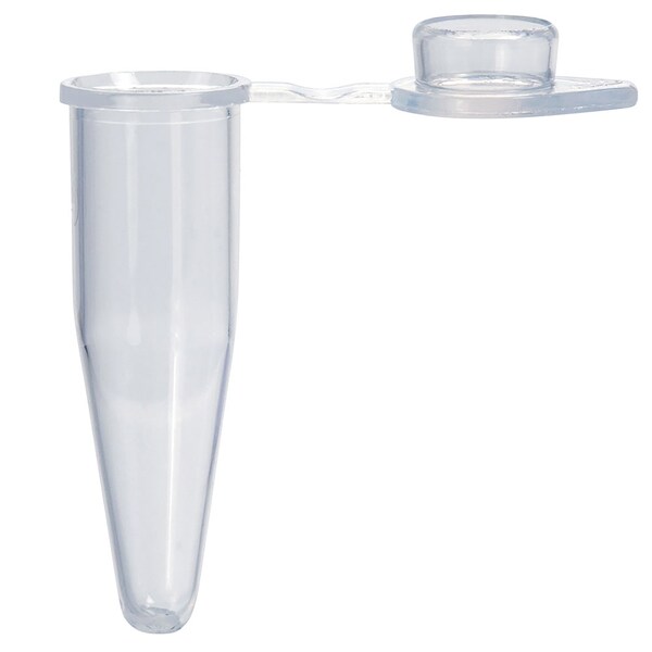 Globe Scientific 0.2mL Individual PCR Tube with Optically Clear Flat Cap for qPCR, Clear, 1000PK PCR-02FQ - main
